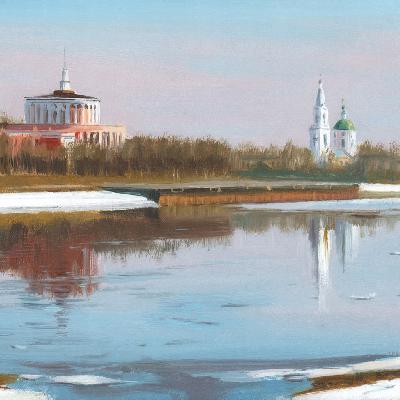 Речной вокзал в Твери — весенний городской пейзаж