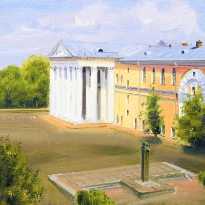 Драмтеатр в Твери — картина маслом на холсте