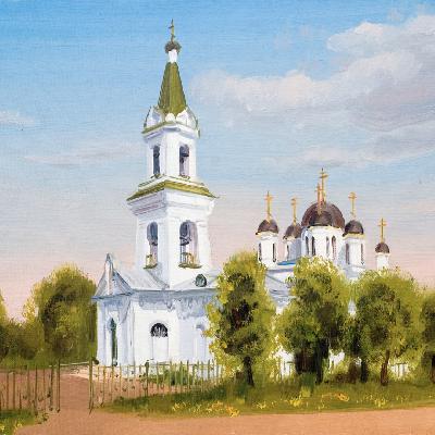 Тверь, Белая Троица — картина маслом на холсте