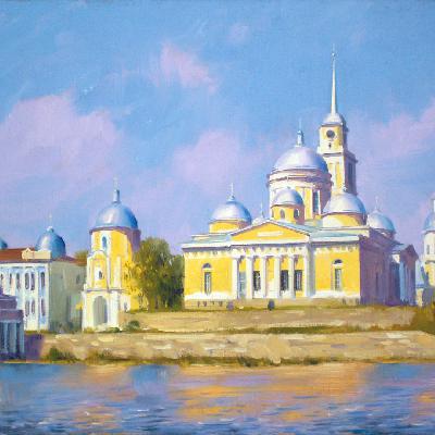 Нило-Столобенская пустынь — картина маслом на холсте